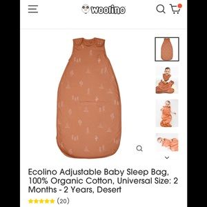 Ecolino 2-24 month organic cotton sleep sack